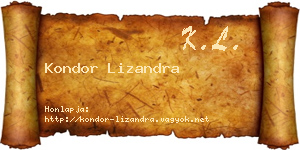 Kondor Lizandra névjegykártya